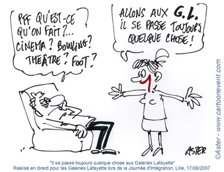 Dessin pour les Galeries Lafayette