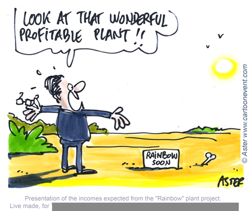 Live cartoon at corporate meeting