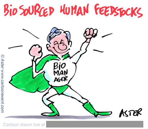 Live cartoon at corporate meeting