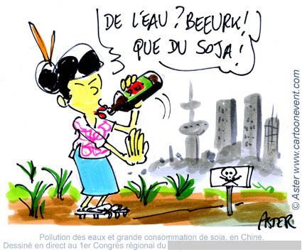Illustration sur le vif - soja en  Chine