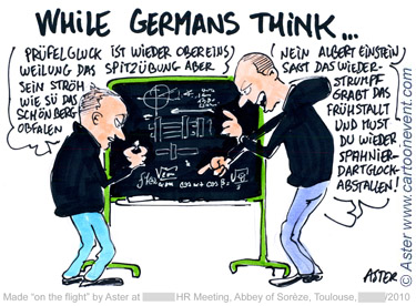 Dessin en live team-building Allemands