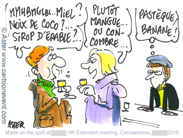 Dessin en live team-building dégustation