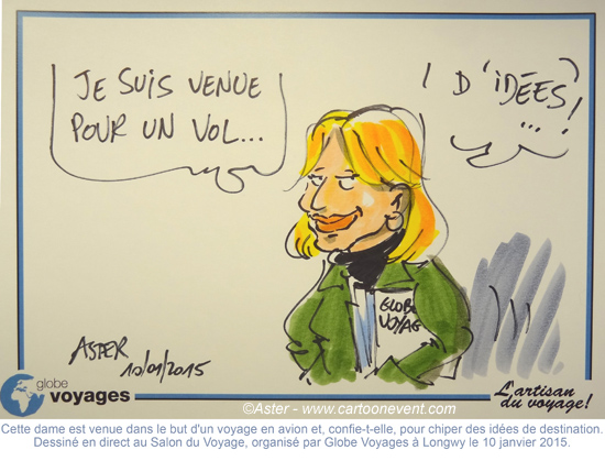 Dessin au salon du voyage